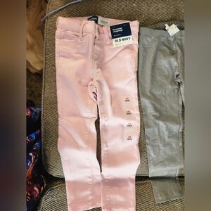 Old Navy Pink and Grey 4t Leggings Bunle NWT